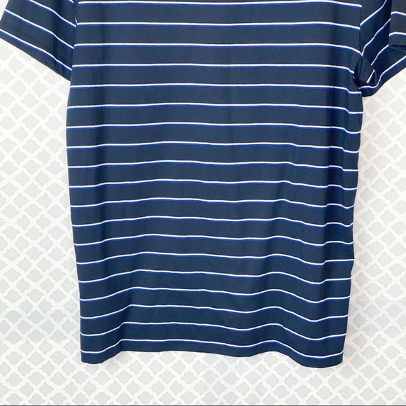 NWT Men’s Calvin Klein Navy Striped Crew Neck Tee - Picture 7 of 10